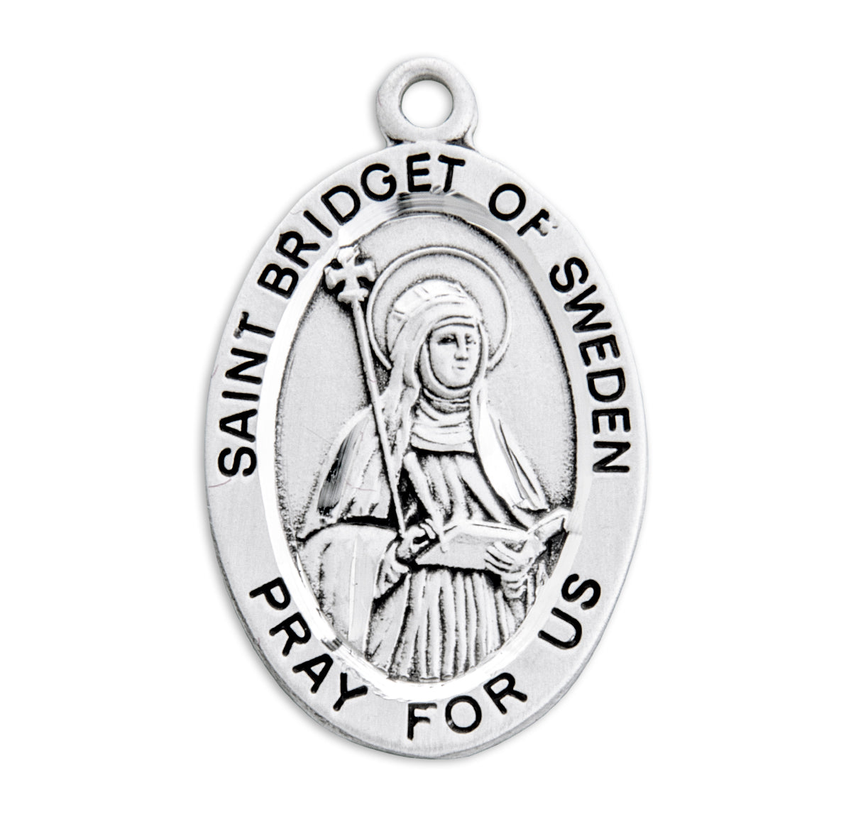 St. Bridget Sterling Silver Medal Necklace