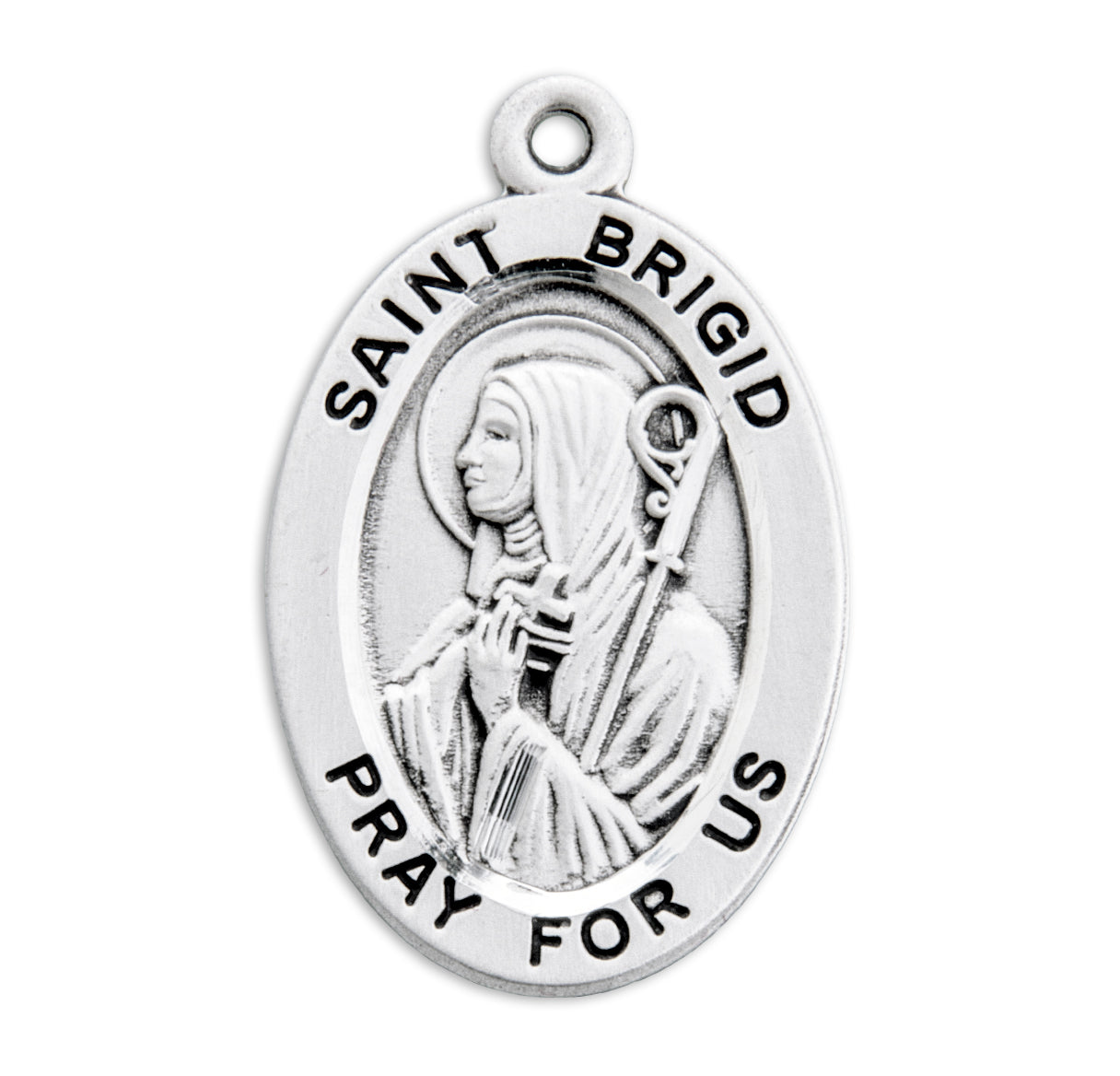 St. Brigid Sterling Silver Medal Necklace