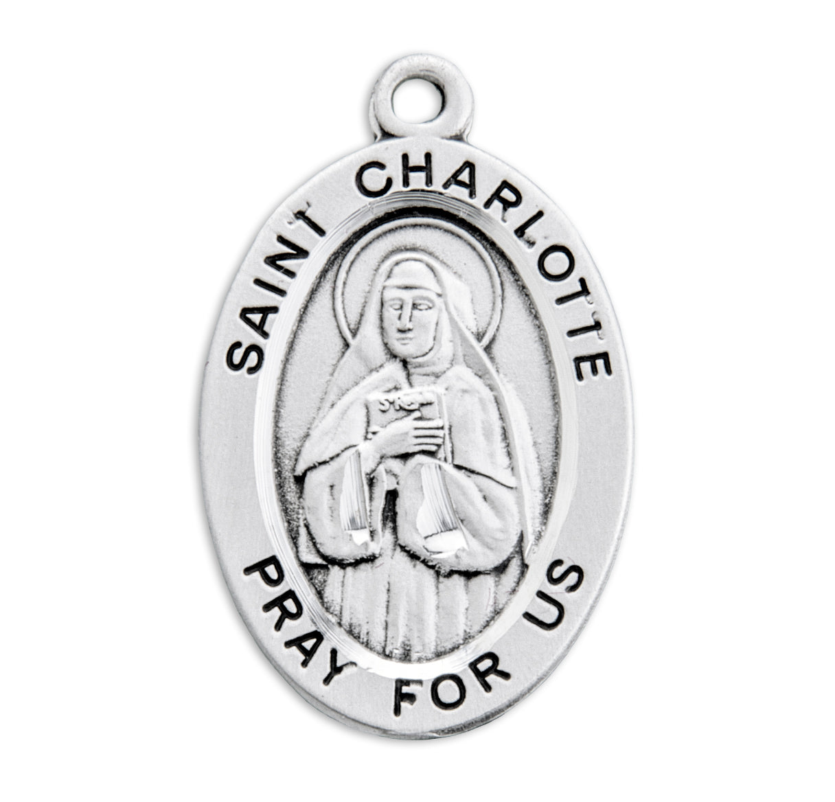 St. Charlotte Sterling Silver Medal Necklace