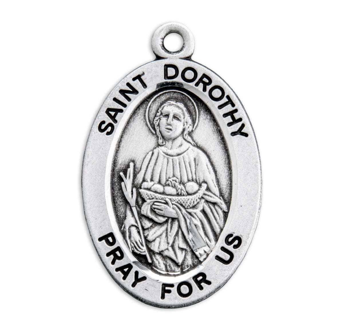 St. Dorothy Sterling Silver Medal Necklace