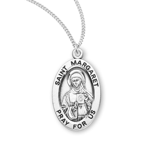 St. Margaret Sterling Silver Medal Necklace