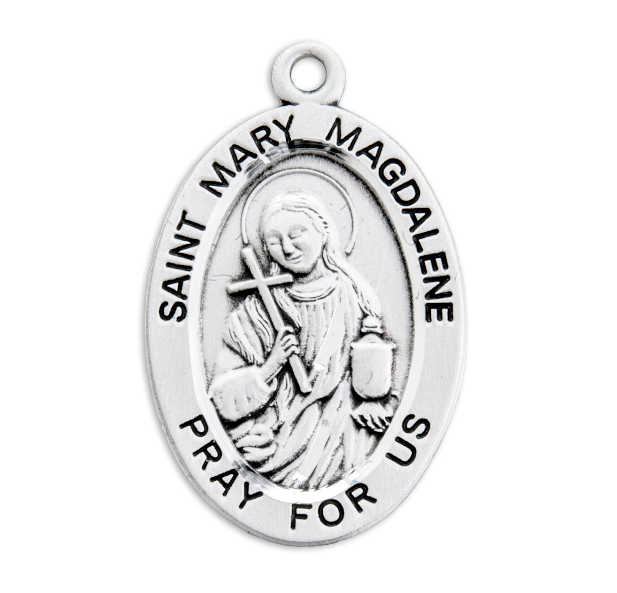 St. Mary Magdalene Sterling Silver Medal Necklace