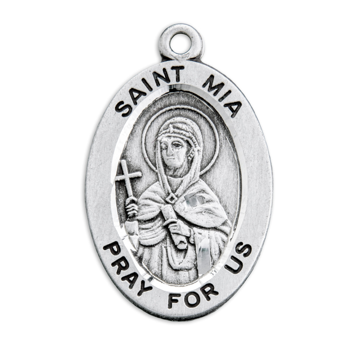 St. Mia Sterling Silver Medal Necklace