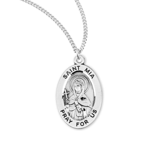 St. Mia Sterling Silver Medal Necklace