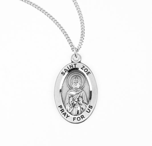 St. Zoe Sterling Silver Medal Necklace