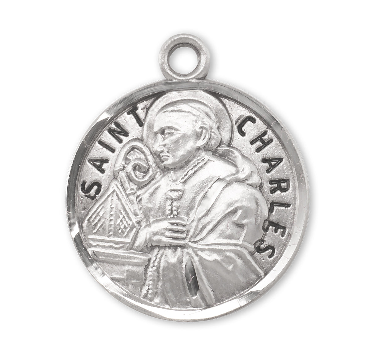 St. Charles Sterling Silver Medal Necklace