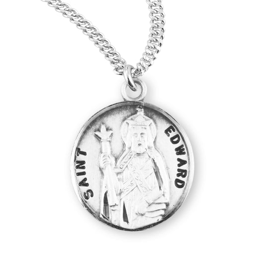 St. Edward Sterling Silver Medal Necklace