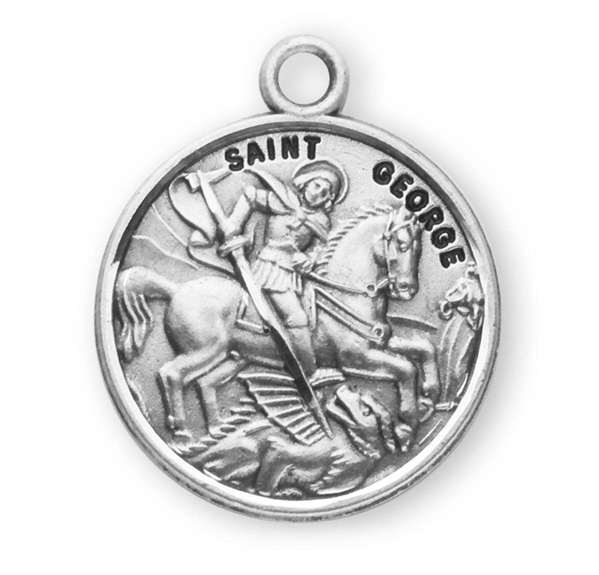 St. George Sterling Silver Medal Necklace