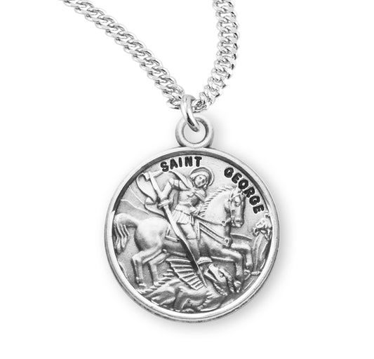 St. George Sterling Silver Medal Necklace