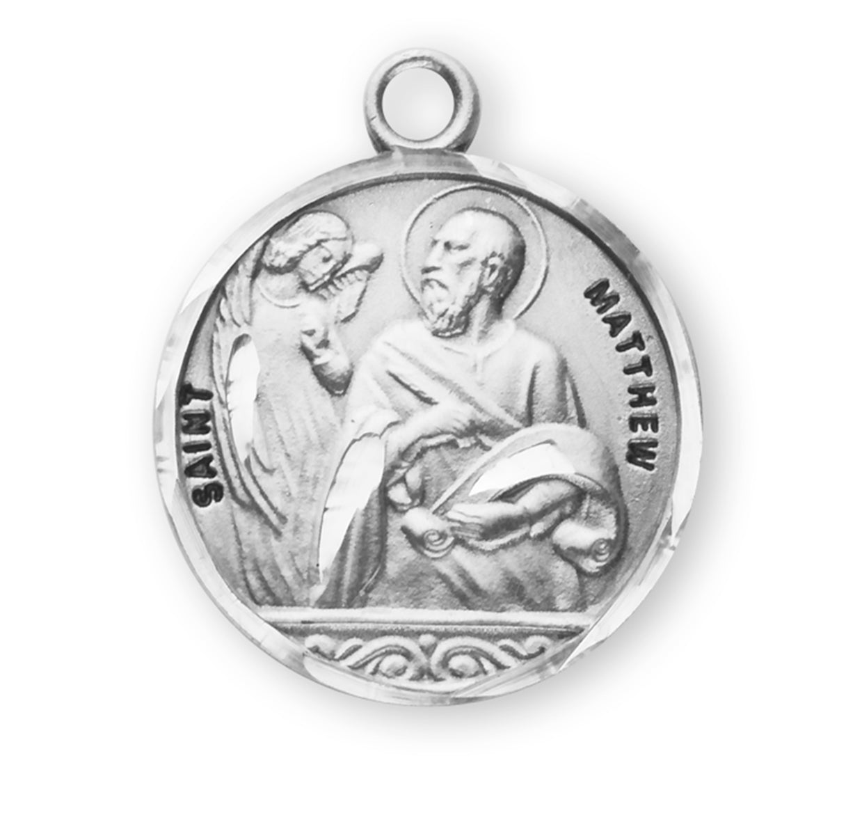 St. Matthew Sterling Silver Medal Necklace