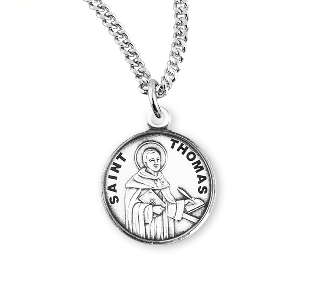 St. Thomas Aquinas Sterling Silver Medal Necklace