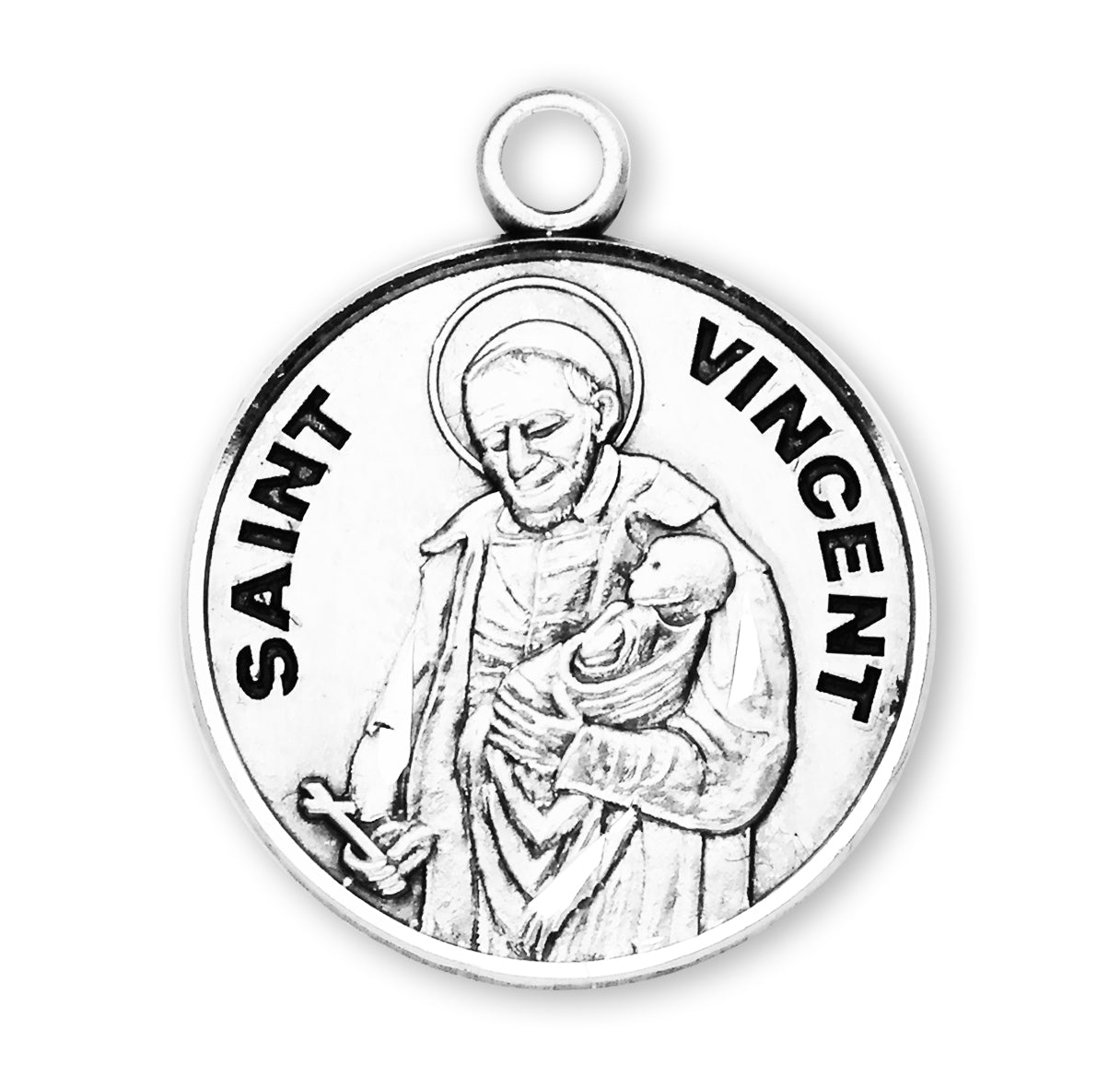 St. Vincent Sterling Silver Medal Necklace