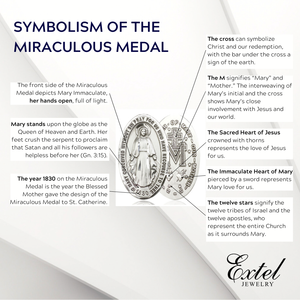 Miraculous Pewter Medal Pendant with Chain Made in USA