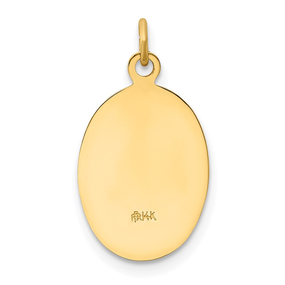 Extel Medium 14k Polished and Satin Catholic Medal Pendant
