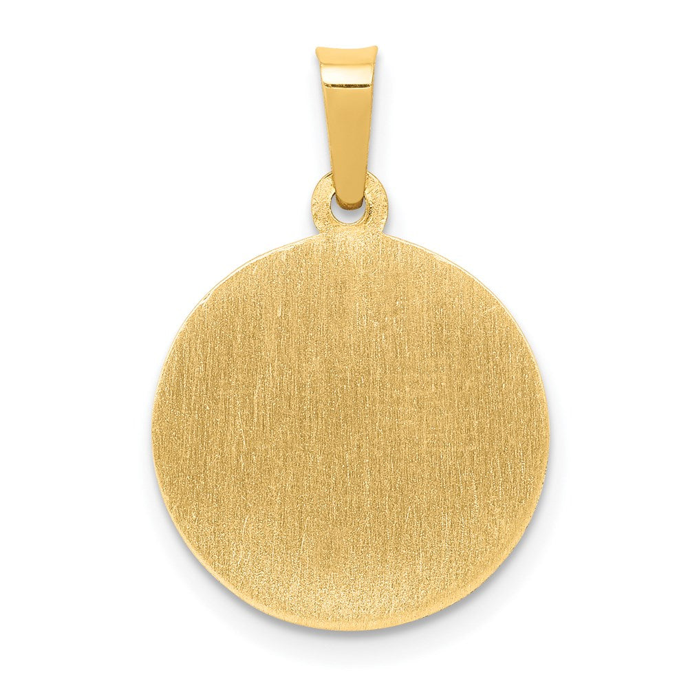 Extel Medium 14k Satin Patron Saint Michael Medal Pendant
