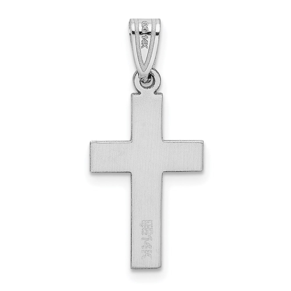 Extel Large 14k White Gold Latin Cross Pendant Made in USA