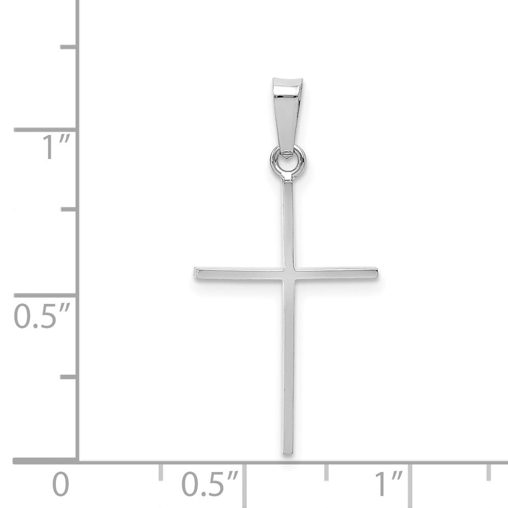 Extel Large 14k White Gold Cross Charm Pendant Jewelry