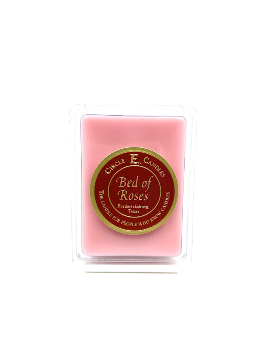 Circle E Candles Wax Melt Tart, Bed of Roses Scent, Pack of 6 Tarts, Extra Small Size 3oz