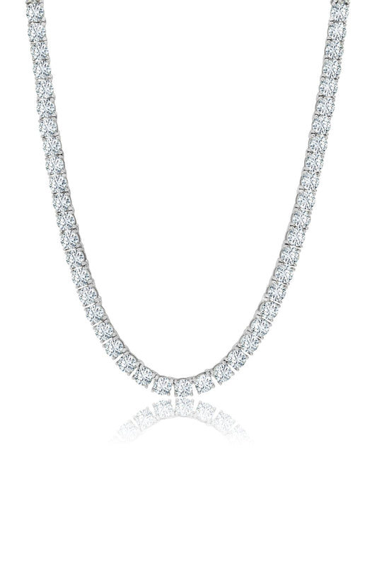 Crislu Brilliant Cut Tennis Necklace Finished in Pure Platinum 3mm