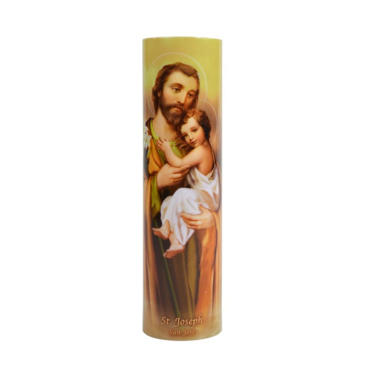 Saints Gift Collection St. Joseph LED Candle Beautiful Religious Catholic Devotional