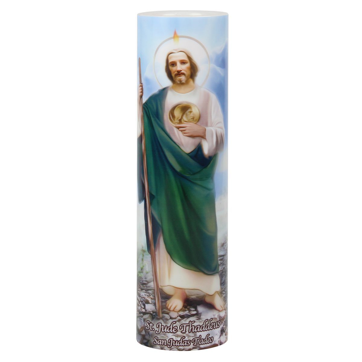 Saints Gift Collection St. Jude LED Candle Flameless Prayer