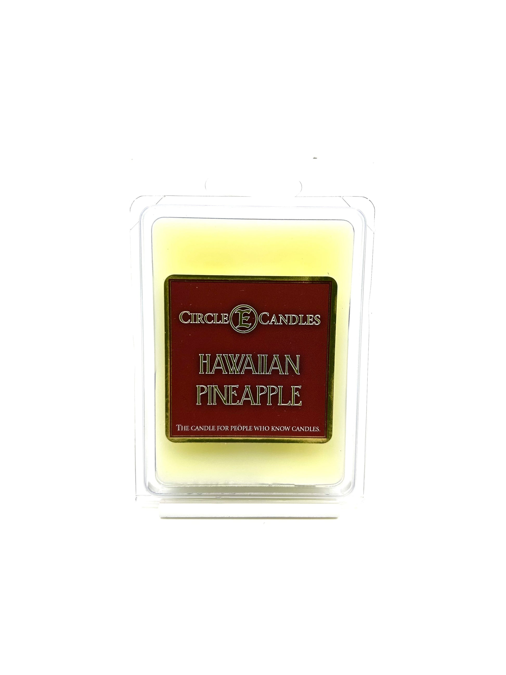 Circle E Candles Wax Melt Tart, Hawaiian Pineapple Scent, Pack of 6 Tarts, Extra Small Size 3oz