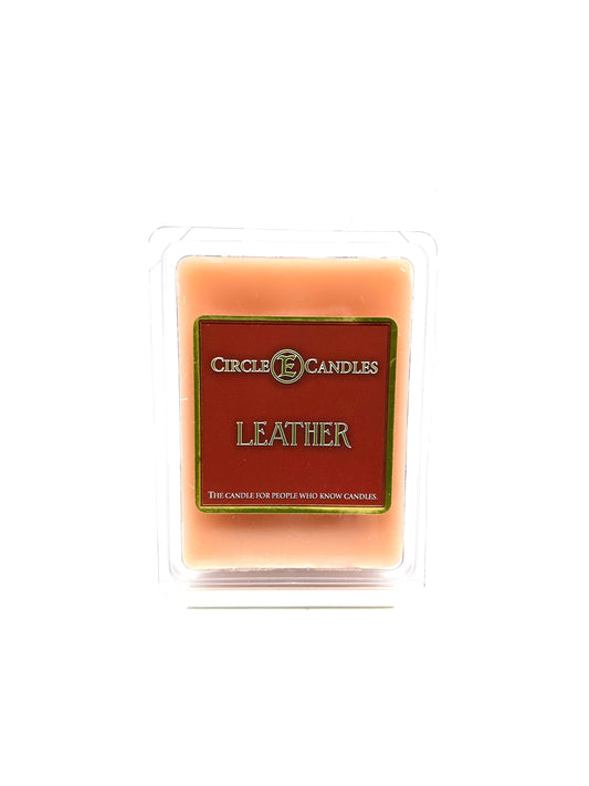 Circle E Candles Wax Melt Tart, Leather Scent, Pack of 6 Tarts, Extra Small Size 3oz