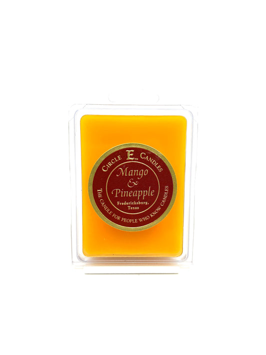 Circle E Candles Wax Melt Tart, Mango & Pineapple Scent, Pack of 6 Tarts, Extra Small Size 3oz