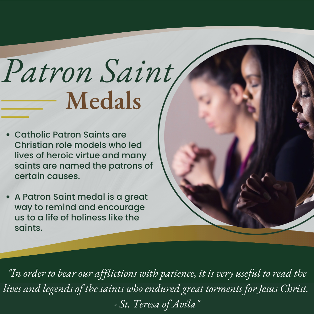 Miraculous Medal Pendant Necklace Double Sided Epoxied Medal Pendant Necklace with 18 Inch Chain