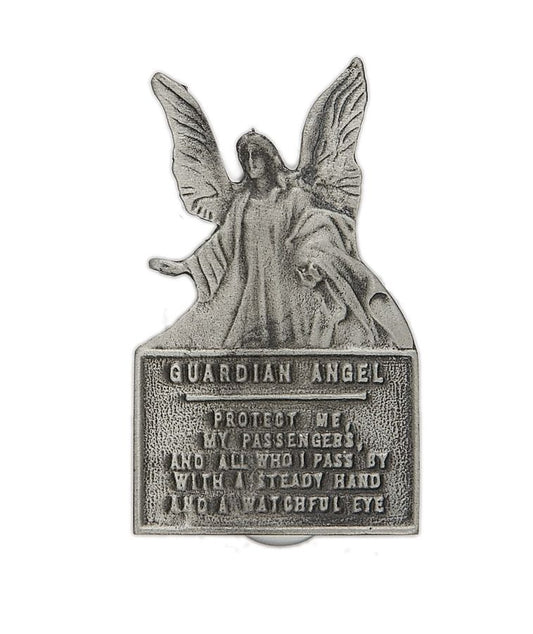 Extel Pewter Guardian Angel Prayer Sun Visor Clip for Car