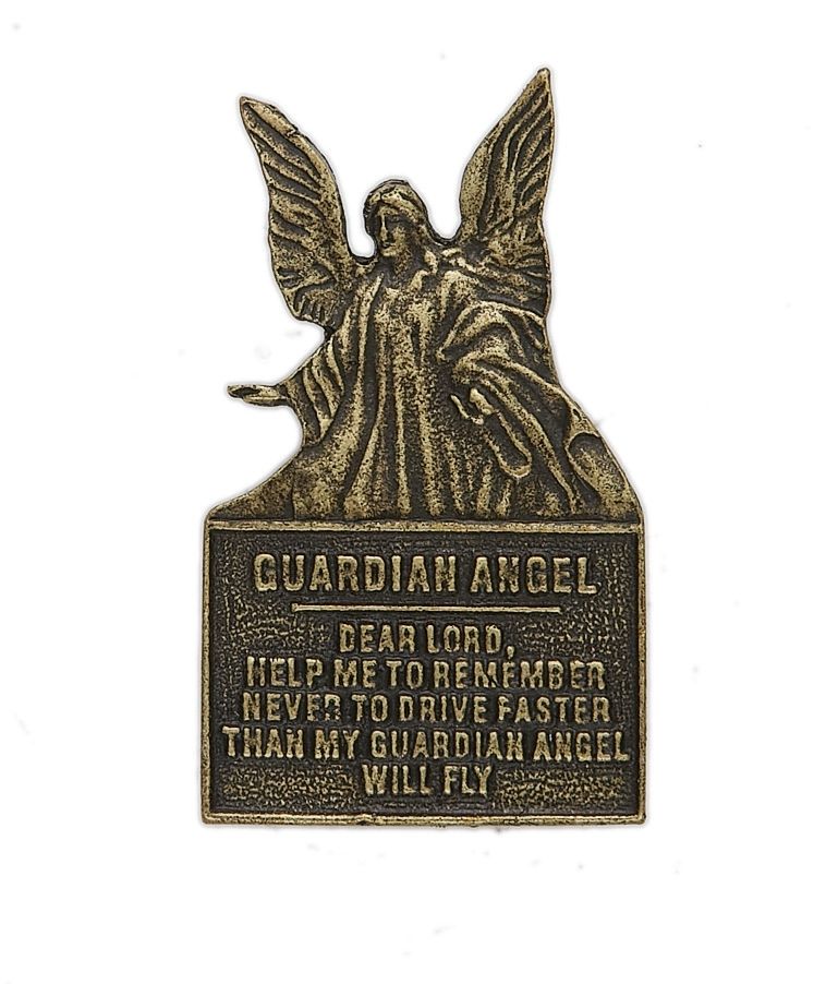 Extel Gold Pewter Dear Lord Guardian Angel Sun Visor Clip