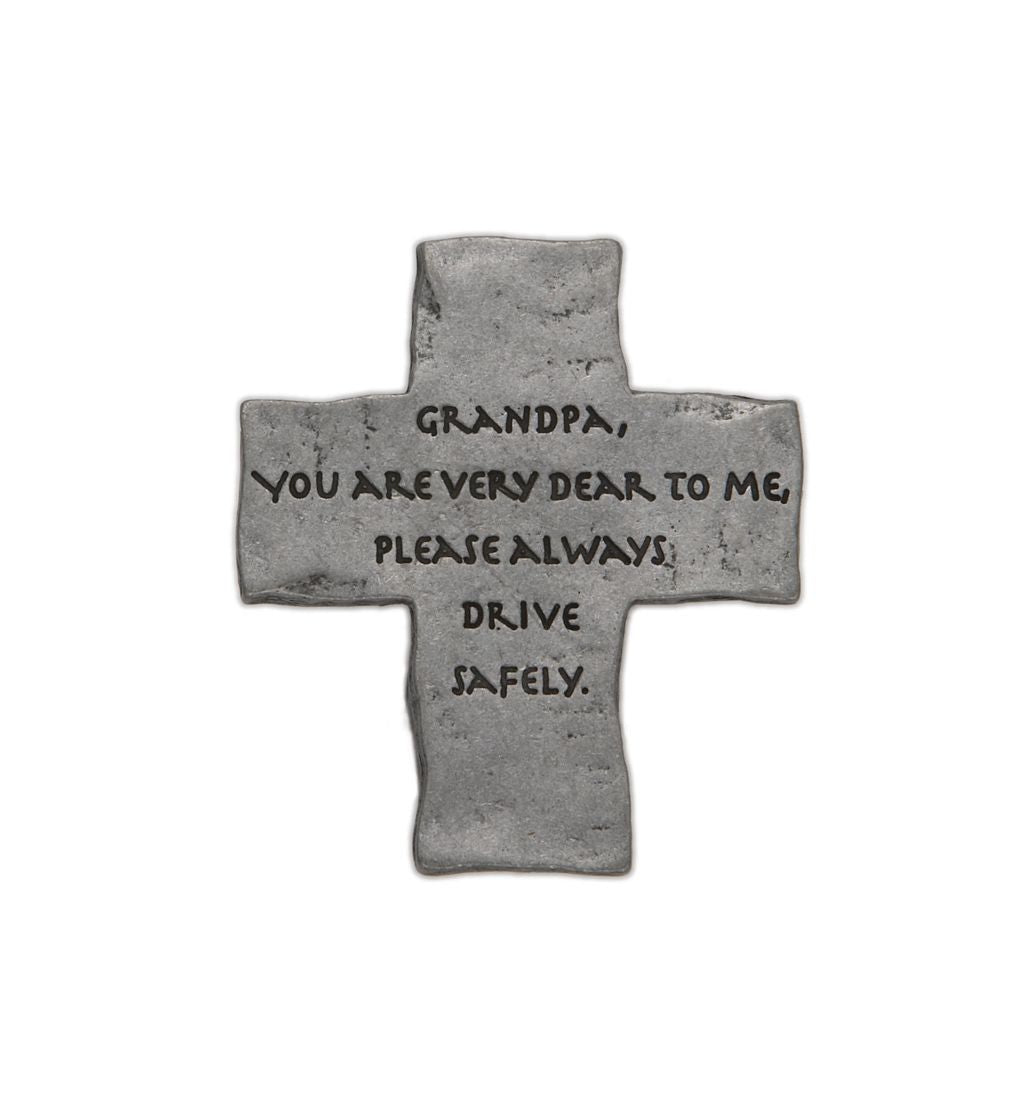 Extel Pewter Grandpa Drive Safely Cross Visor Clip for Car