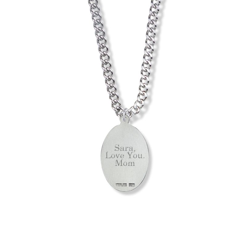 Extel Medium Sterling Silver St. Christopher Medal Pendant