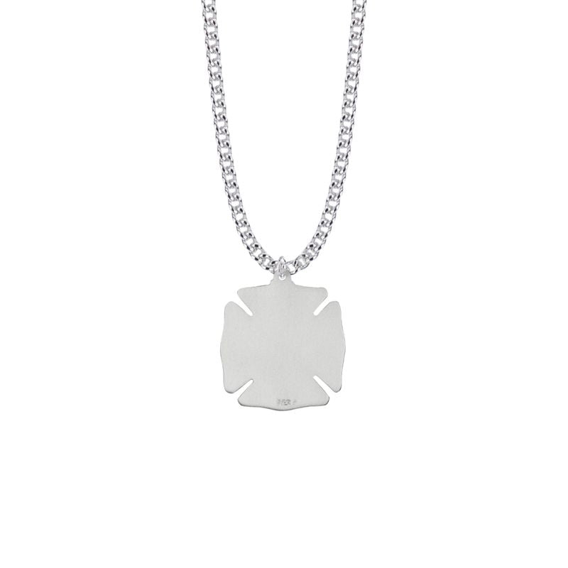 Extel Large Sterling Silver St. Florian Shield Medal Pendant