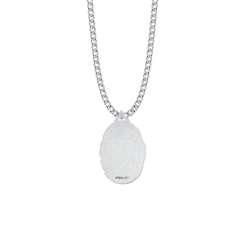 Extel Large Sterling Silver St. Florian Medal Pendant 24 Inch Chain