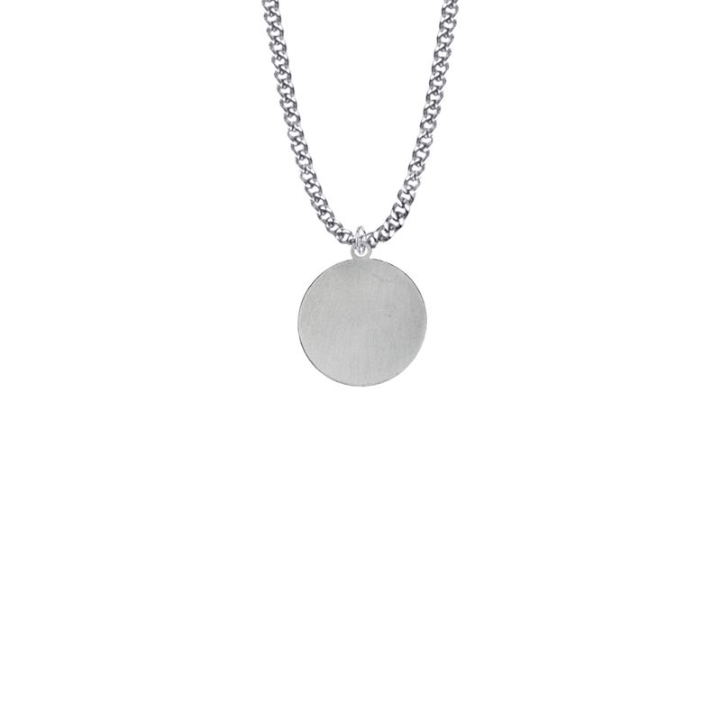 Extel Medium Pewter Small Round Saint Christopher Medal Pendant