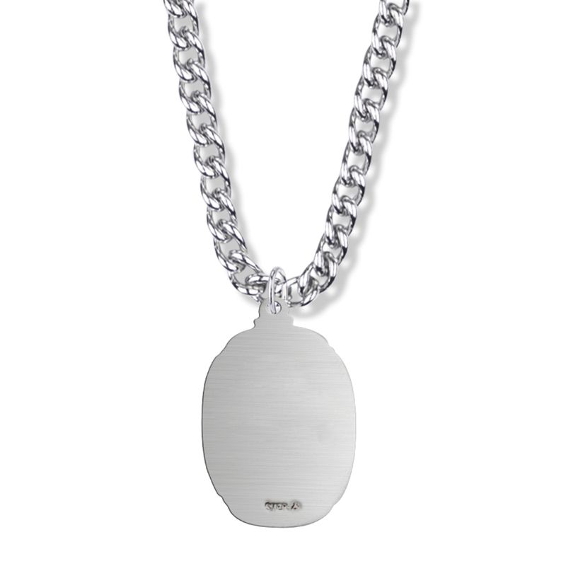 Extel Large Sterling Silver St. Christopher Medal Pendant