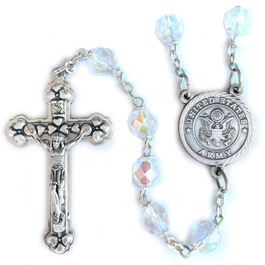 Extel Soldier of God Military Rosary with U.S. Army Centerpiece